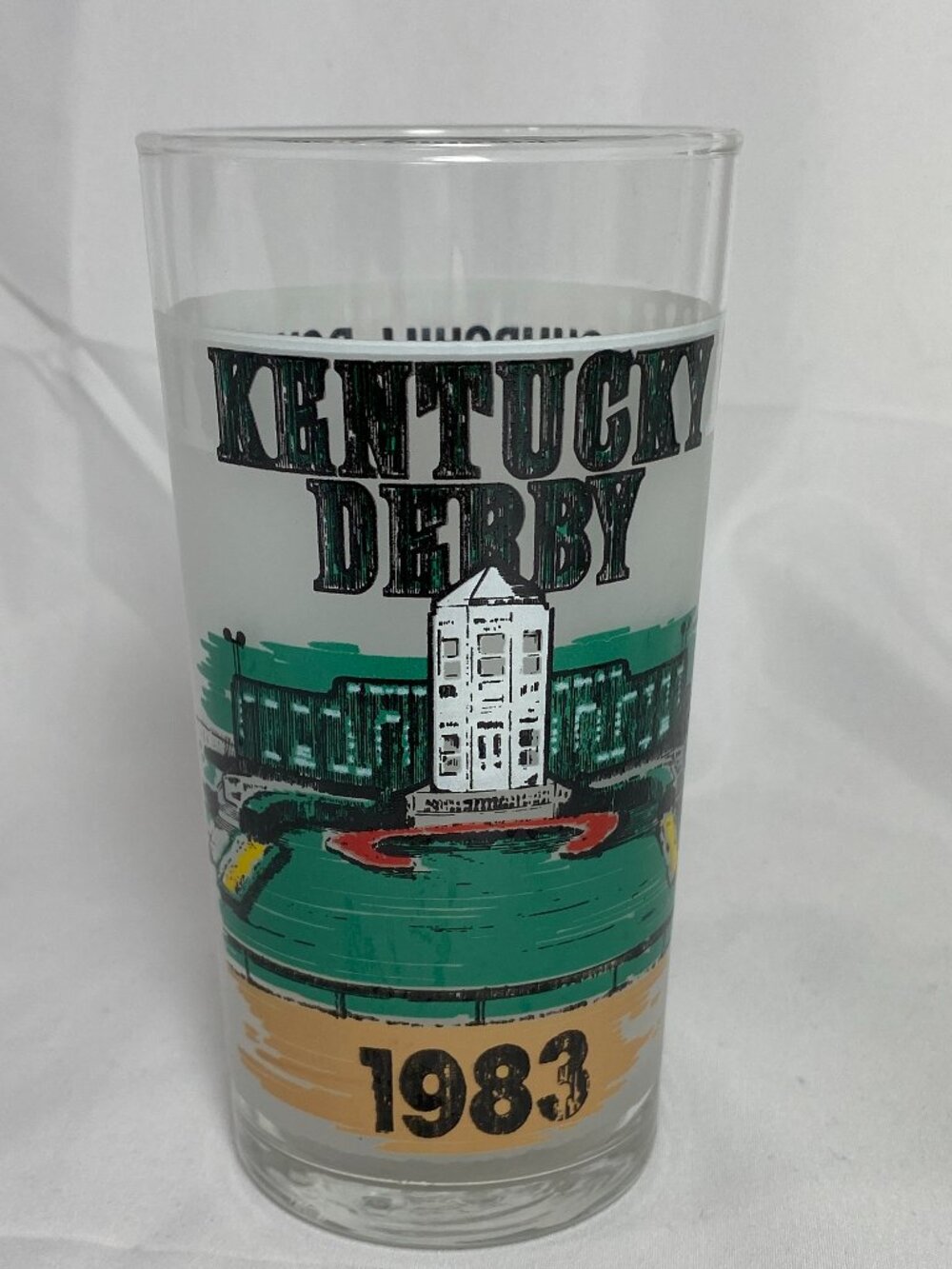 VNTG 1983 Kentucky Derby Churchill Downs Commemorative Glass Tumbler, New